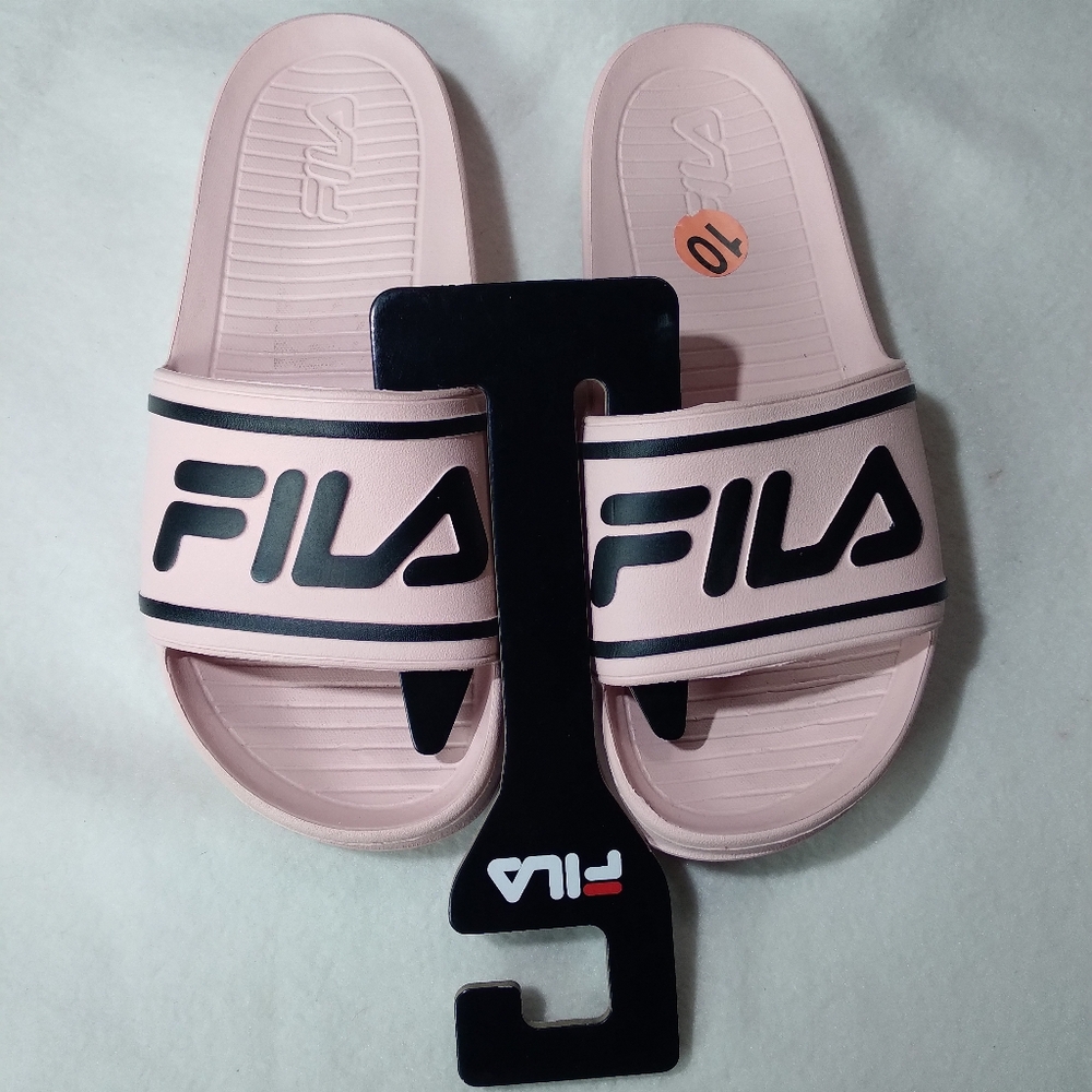FILA Women's Size 10 Pink Slides - New